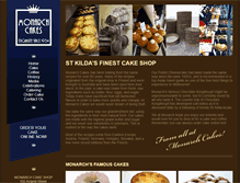 Tablet Screenshot of monarchcakes.com.au